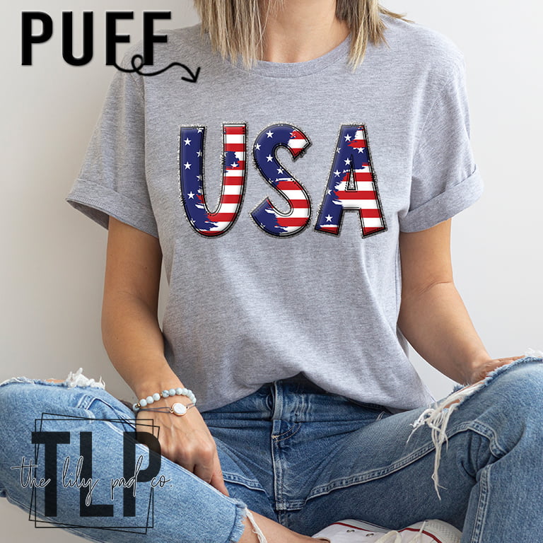 3D Puff USA Graphic Tee – The Lily Pad -TLP