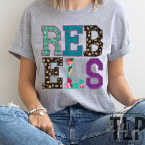 Rebels Faux Embroidery Applique DTF Transfer
