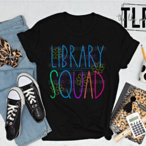 Chalkboard LIBRARY Squad Graphic Tee