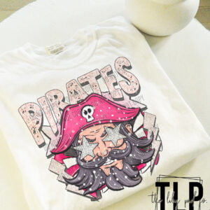 Pirates Pink Preppy Mascot Graphic Tee