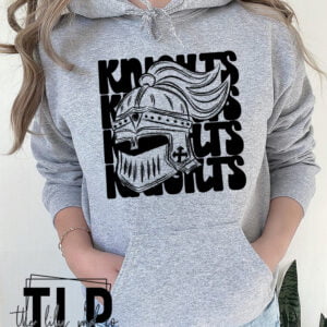 Knights Stacked Mascot Graphic Tee Hoodie Sweatshirt