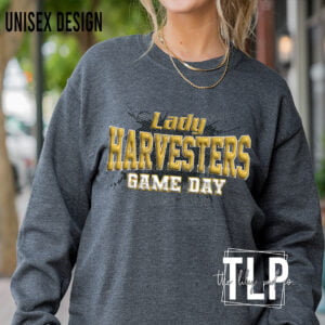 Lady Harvester Gold 3D Inflate Look DTF Transfer