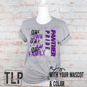 One Town One Team One Family Volleyball Custom Mascot Transfer