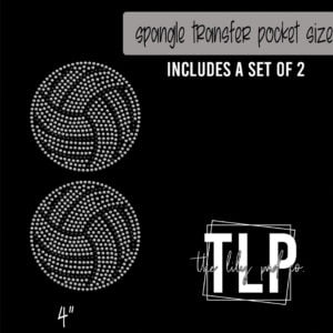 Volleyball Pocket Sized Set of 2 Spangle Transfer