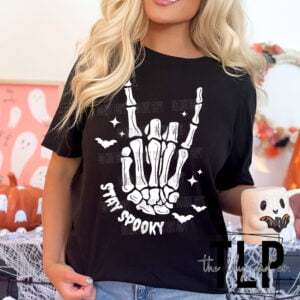 Stay Spooky Black or Ash Graphic Top