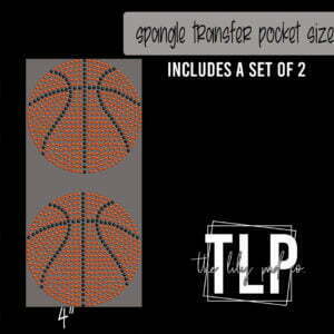 Basketball Pocket Sized Set of 2 Spangle Transfer