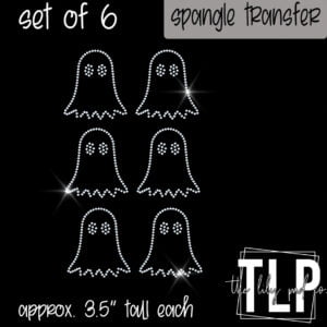 Mini Ghost Set of 6 Spangle Transfer