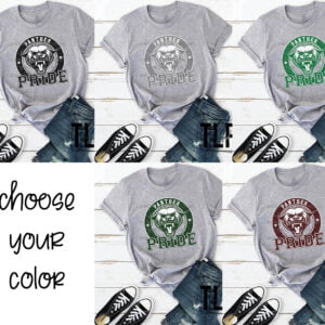 Distressed Round Panther Pride Choose Color- DTF Transfer