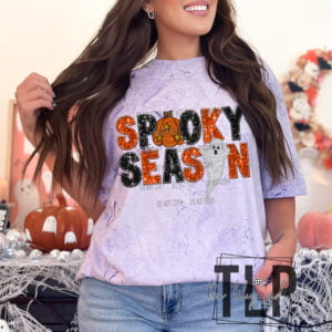 Sequin Look Spooky Season Graphic Top