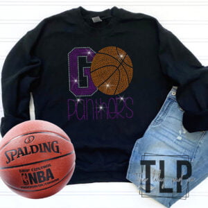Go Panthers AP Basketball Bling Top