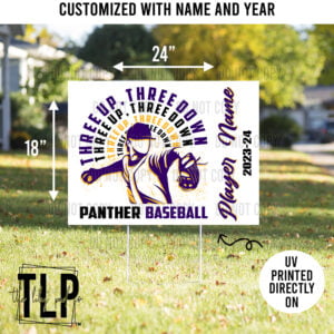 3UP3DOWN Baseball or Softball AP Panthers Custom Player Yard Sign