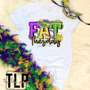 Fat Tuesday Doodle King Cake Graphic Tee