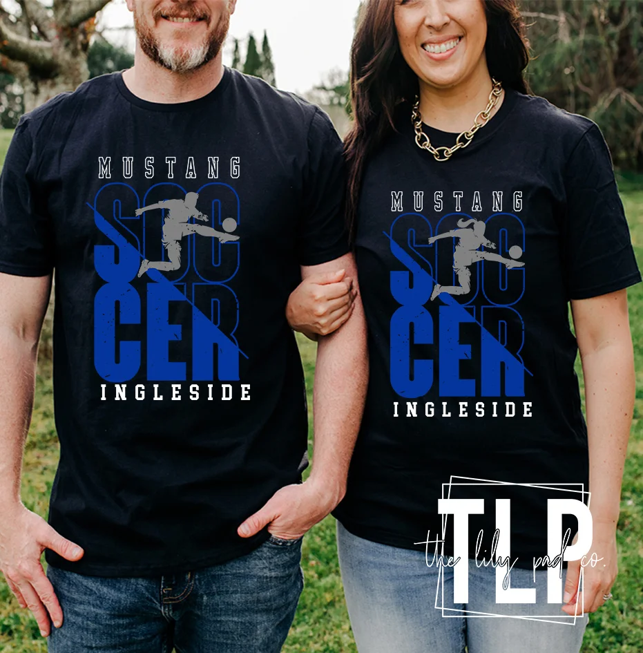 Ingleside Mustang Soccer Graphic Top or Sweatshirt