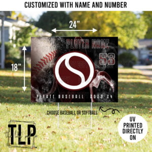 Baseball or Softball Sinton Pirates Custom Player Yard Sign