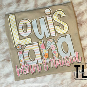 Doodle Loo Louisiana Born and Raised Graphic Top