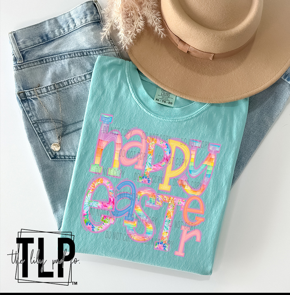 Happy Easter Doodle DTF Transfer