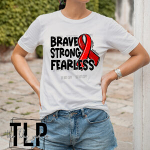 Strong Brave Fearless Addiction Awareness DTF Transfer