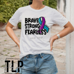 Strong Brave Fearless Suicide Awareness DTF Transfer