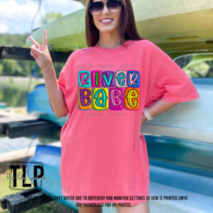 3D Inflate River Babe Bright DTF transfer