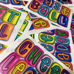 3D Inflated Brights Stickers