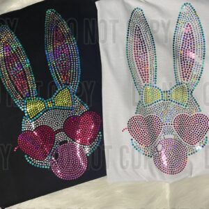 Bunny Bubble Gum  Spangle Bling Top