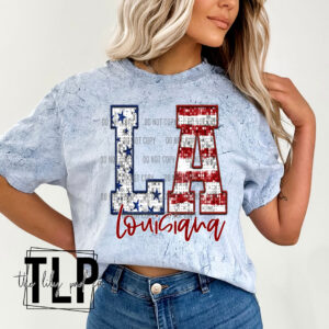 Your Custom Patriotic State Faux Embroidery DTF transfer