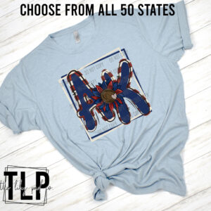 Patriotic State Sunflower – Choose your State DTF Transfer