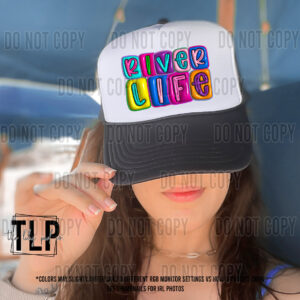 3D Inflate River Life Bright DTF transfer