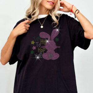 Too Hip to Hop Hop Bunny Spangle Bling Top