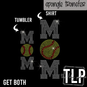 Softball MoM with Tumbler Set -SPANGLE
