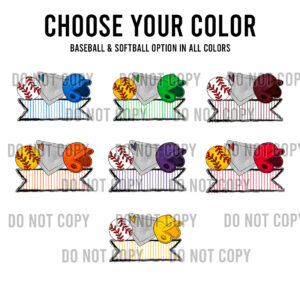 Custom Color Team Baseball Softball Trio Graphic Top