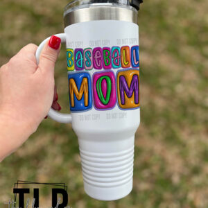 3D Inflated Bright Designed 40oz Tumbler with Straw Lid