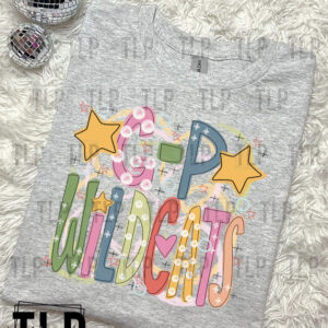 G-P Wildcats Star Doddle Retail Graphic Top