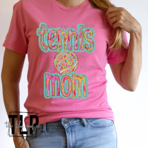 Glitzy Bright Brushed Sport Mom Graphic Top
