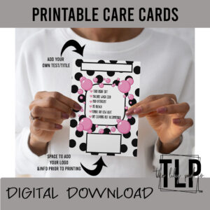 Polka Dot Care Card PRINTABLE DIGITAL