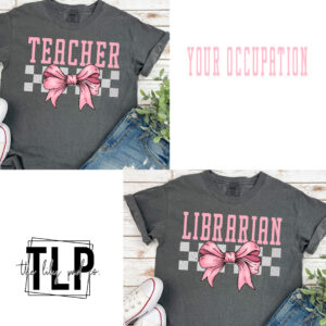 Pink Coquette Bow Occupation DTF Transfer
