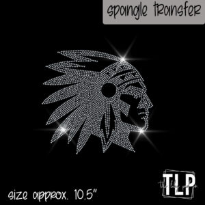 Indian Mascot Image Single Color-SPANGLE