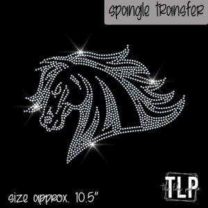 Mustang Mascot Image Single Color-SPANGLE