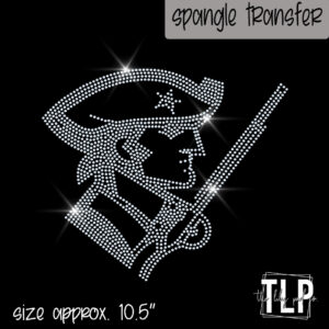 Patriot Mascot Image Single Color-SPANGLE