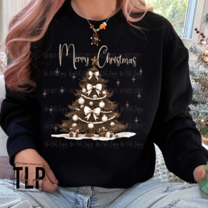 Rustic Merry Christmas Tree DTF Transfer