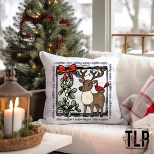 Mistletoe Kisses Reindeer Frame DTF Transfer