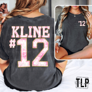 Player Number Front Back Toile DTF Transfer