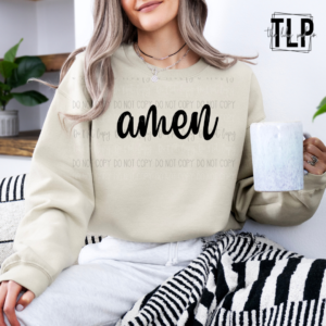 Amen Script DTF Transfer