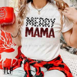 Merry Mama Polka Dot DTF Transfer