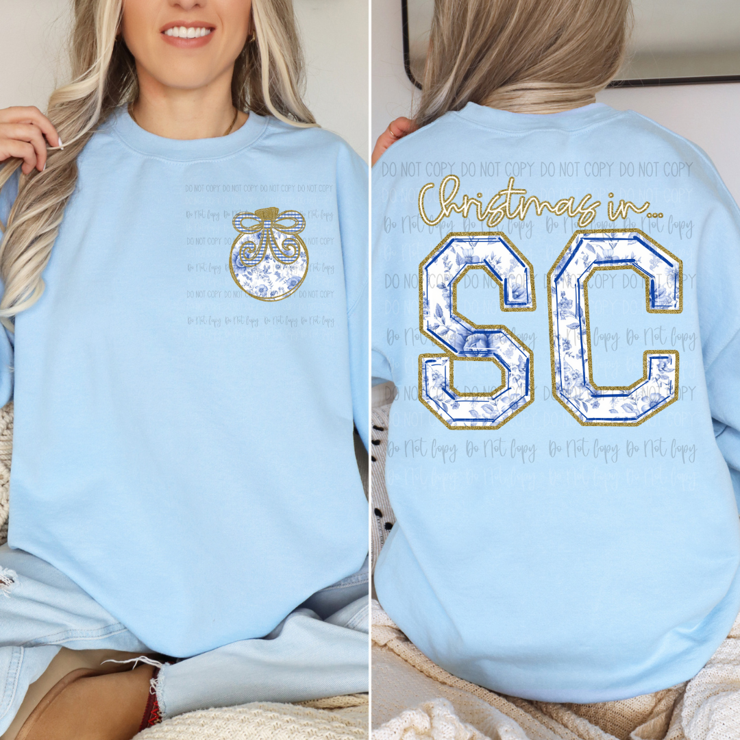 Merry Christmas In State DTF Transfer - Image 2