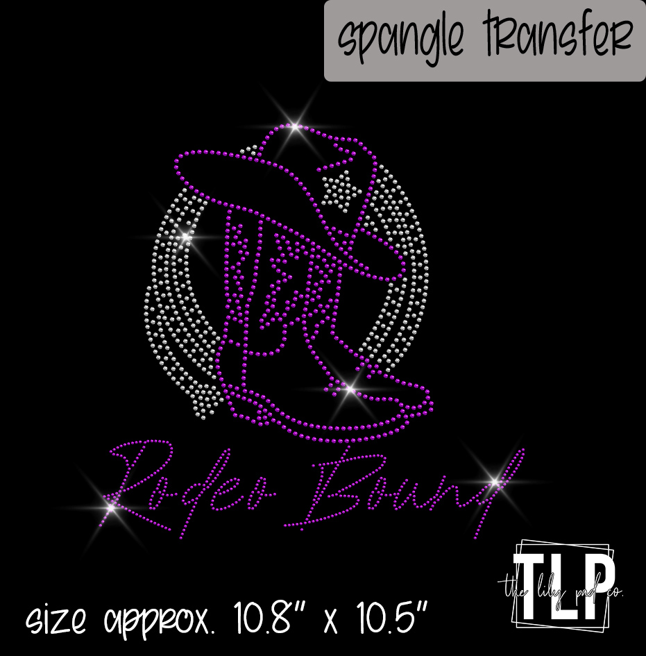 Rodeo Bound with Boots Hat Spangle Transfer - Image 2