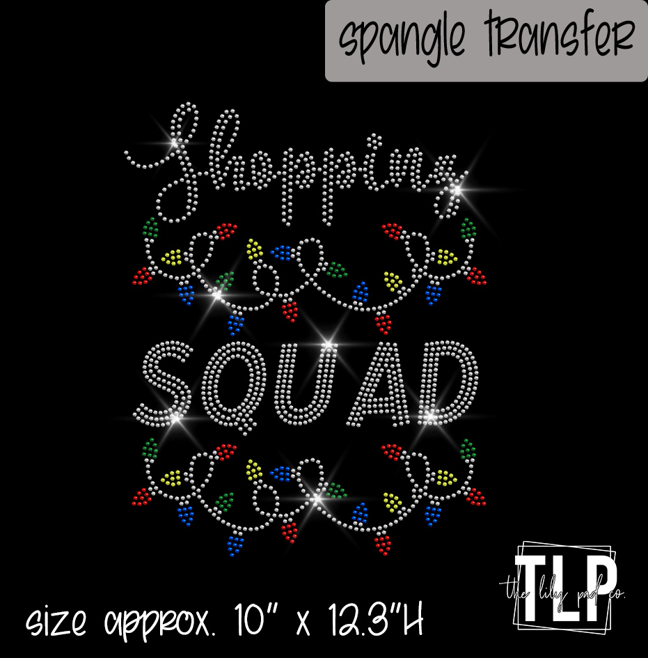 Shopping Squad Holiday Lights Spangle Transfer
