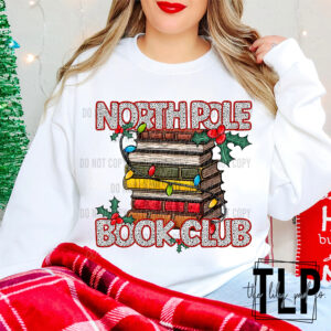 North Pole Book Club DTF Transfer