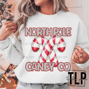 North Pole Candy Co DTF Transfer