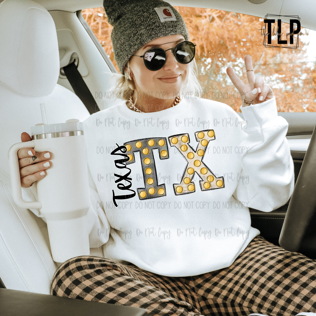 Neutral Marquee State DTF Transfer